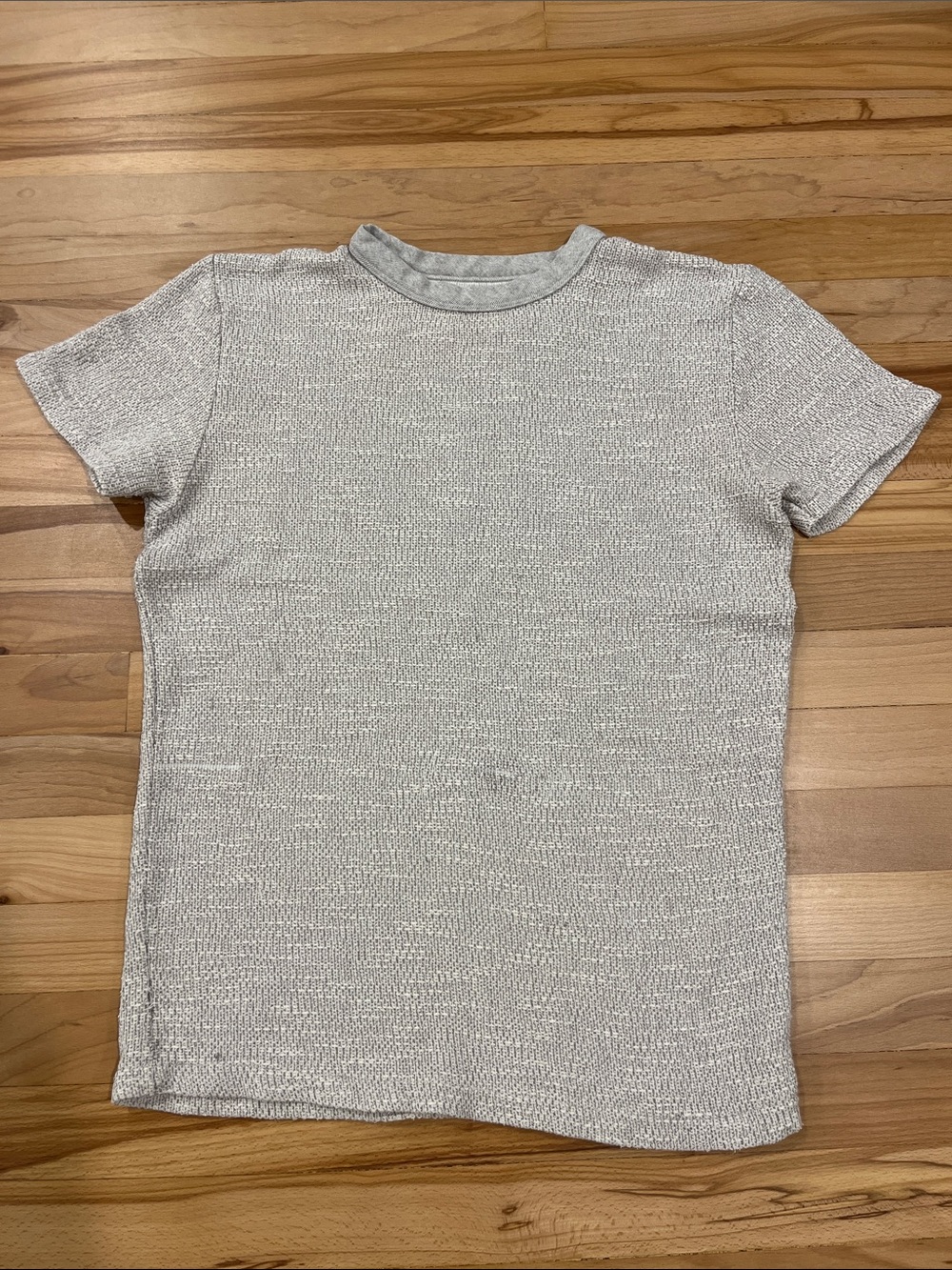 Our Legacy boucle light grey short sleeve knit tee
